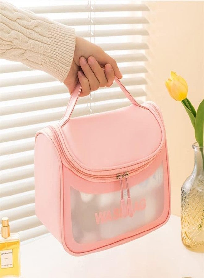Salepush Hanging Travel Toiletry Bag Cosmetic Makeup Bag with Handle Transparent Zipper Pouch Bag for Women (Printed Hanging wash Bag) - Image 2